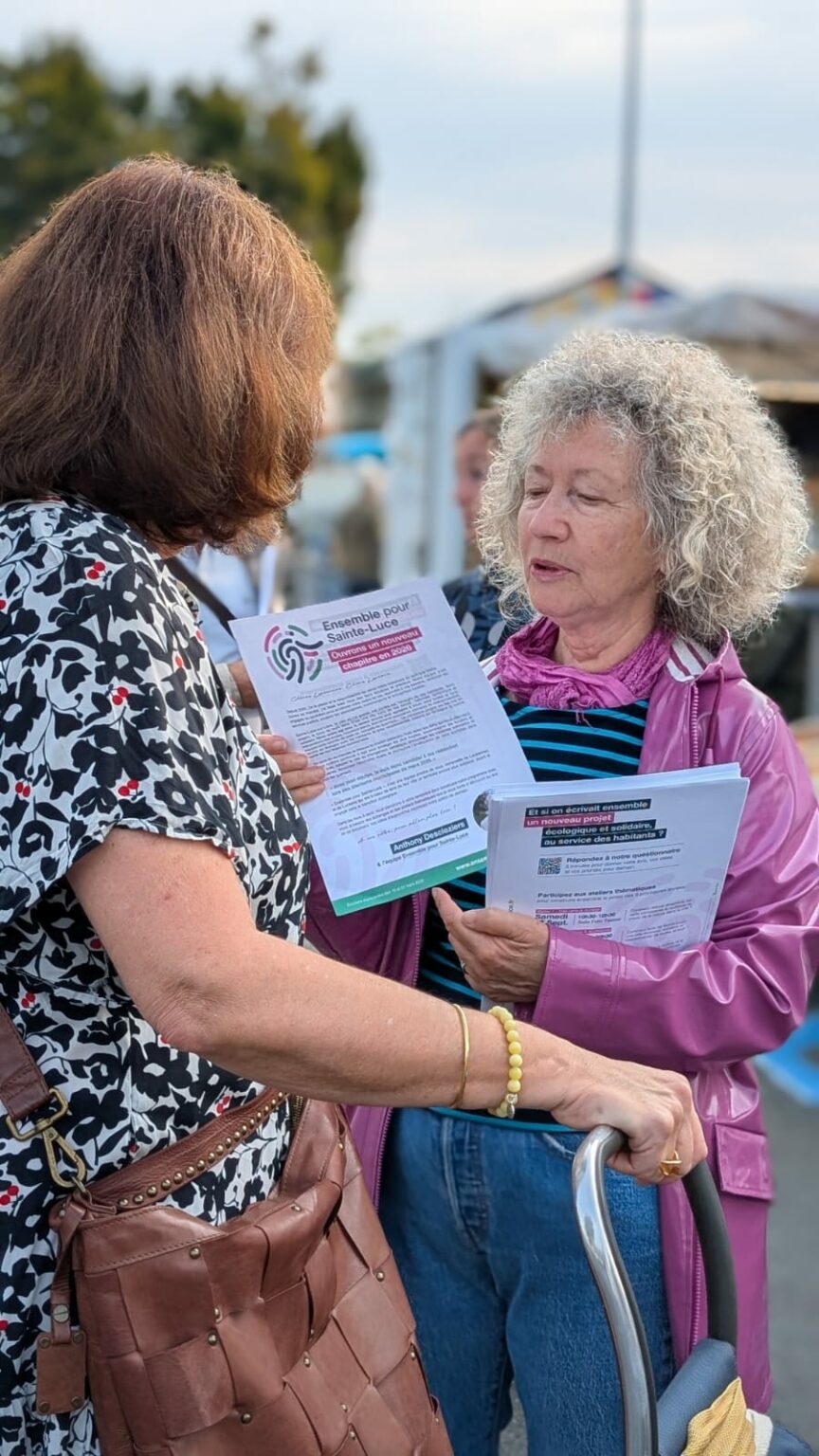Sur le marché pour faire découvrir le questionnaire